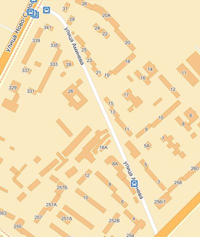 Улица Аминева на карте Самары
